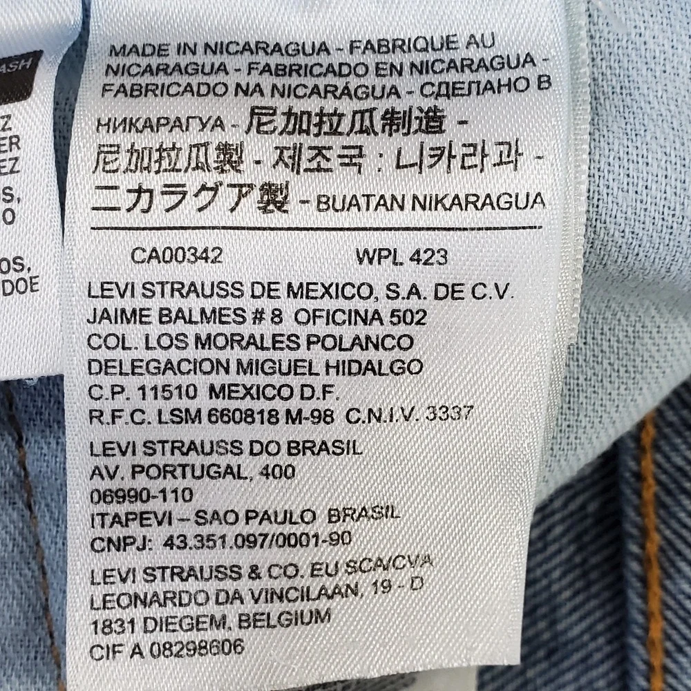 Levi's 505 Regular Fit Jeans Mens 44x34‎ Blue Straight Leg Denim Classic